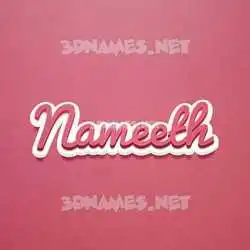 nameeth in Red Scribble style - 3D name wallpaper
