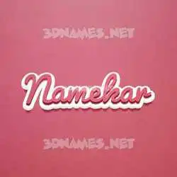 namekar in Red Scribble style - 3D name wallpaper