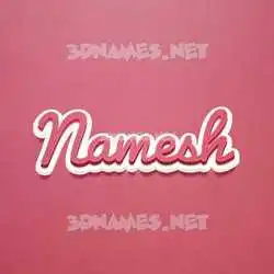 namesh in Red Scribble style - 3D name wallpaper