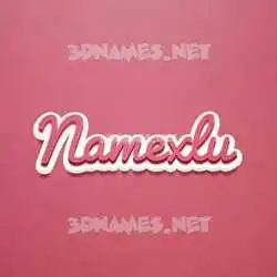 namexlu in Red Scribble style - 3D name wallpaper