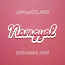 namgyal in Red Scribble style - 3D name wallpaper