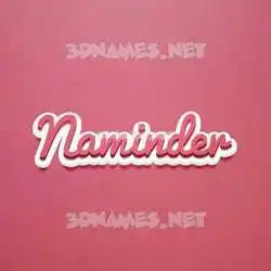 naminder in Red Scribble style - 3D name wallpaper