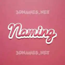 naming in Red Scribble style - 3D name wallpaper