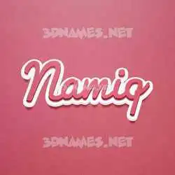 namiq in Red Scribble style - 3D name wallpaper
