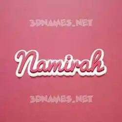 namirah in Red Scribble style - 3D name wallpaper