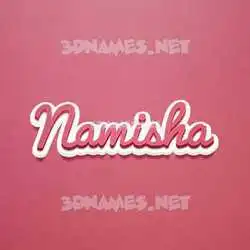 namisha in Red Scribble style - 3D name wallpaper