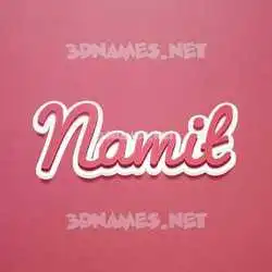 namit in Red Scribble style - 3D name wallpaper
