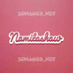 namitashaw in Red Scribble style - 3D name wallpaper