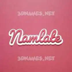 namlate in Red Scribble style - 3D name wallpaper
