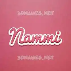 nammi in Red Scribble style - 3D name wallpaper