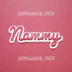 nammy in Red Scribble style - 3D name wallpaper