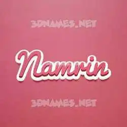 namrin in Red Scribble style - 3D name wallpaper