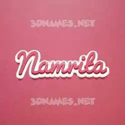 namrita in Red Scribble style - 3D name wallpaper