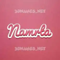 namrta in Red Scribble style - 3D name wallpaper