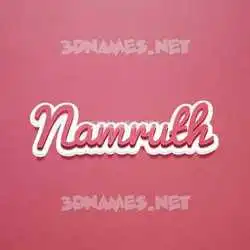 namruth in Red Scribble style - 3D name wallpaper