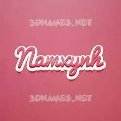 namxynh in Red Scribble style - 3D name wallpaper