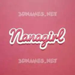 nanagirl in Red Scribble style - 3D name wallpaper