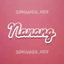 nanang in Red Scribble style - 3D name wallpaper
