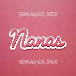 nanas in Red Scribble style - 3D name wallpaper