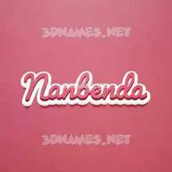 nanbenda in Red Scribble style - 3D name wallpaper