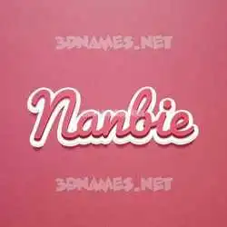 nanbie in Red Scribble style - 3D name wallpaper