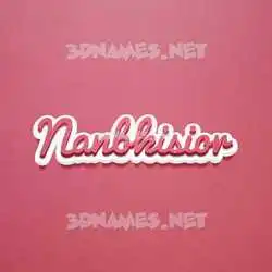 nanbkisior in Red Scribble style - 3D name wallpaper