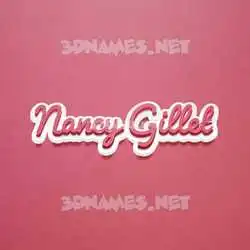 nancy gillet in Red Scribble style - 3D name wallpaper