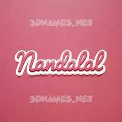 nandalal in Red Scribble style - 3D name wallpaper
