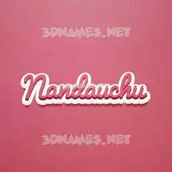 nandauchu in Red Scribble style - 3D name wallpaper