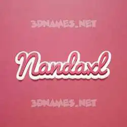 nandaxl in Red Scribble style - 3D name wallpaper
