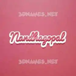 nandhagopal in Red Scribble style - 3D name wallpaper