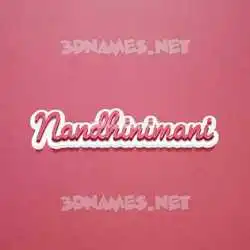 nandhinimani in Red Scribble style - 3D name wallpaper