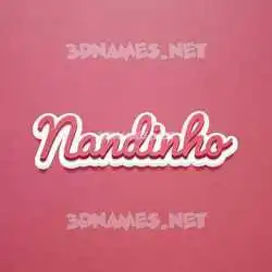 nandinho in Red Scribble style - 3D name wallpaper
