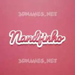 nandjinho in Red Scribble style - 3D name wallpaper