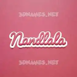 nandlala in Red Scribble style - 3D name wallpaper