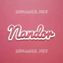 nandor in Red Scribble style - 3D name wallpaper