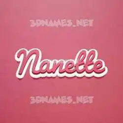 nanette in Red Scribble style - 3D name wallpaper