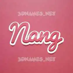 nang in Red Scribble style - 3D name wallpaper
