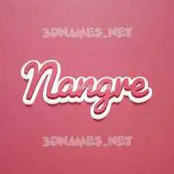 nangre in Red Scribble style - 3D name wallpaper