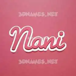 nani in Red Scribble style - 3D name wallpaper