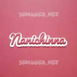 nanichinna in Red Scribble style - 3D name wallpaper