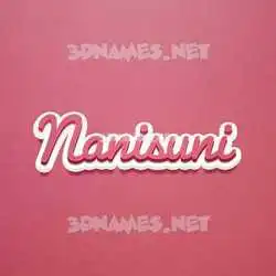 nanisuni in Red Scribble style - 3D name wallpaper