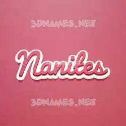 nanites in Red Scribble style - 3D name wallpaper