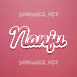 nanju in Red Scribble style - 3D name wallpaper