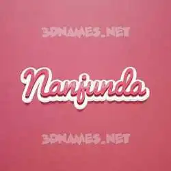 nanjunda in Red Scribble style - 3D name wallpaper