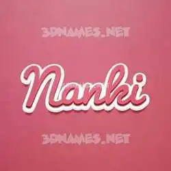 nanki in Red Scribble style - 3D name wallpaper