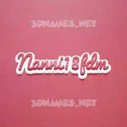 nanni18fdm in Red Scribble style - 3D name wallpaper