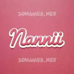 nannii in Red Scribble style - 3D name wallpaper