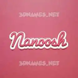 nanoosh in Red Scribble style - 3D name wallpaper