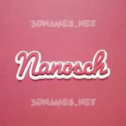 nanosch in Red Scribble style - 3D name wallpaper
